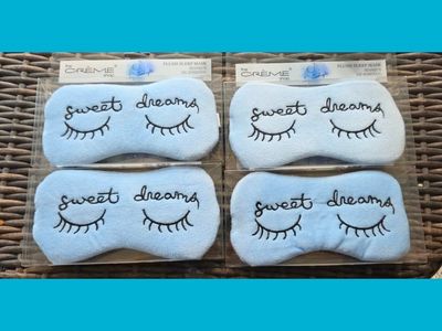 The Crème Shop Plush Sleep Mask Sweet Dreams Set of 4 New