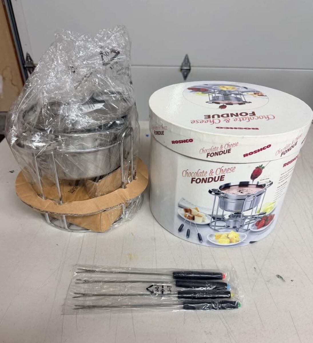 Roshco Chocolate And cheese Fondue Set