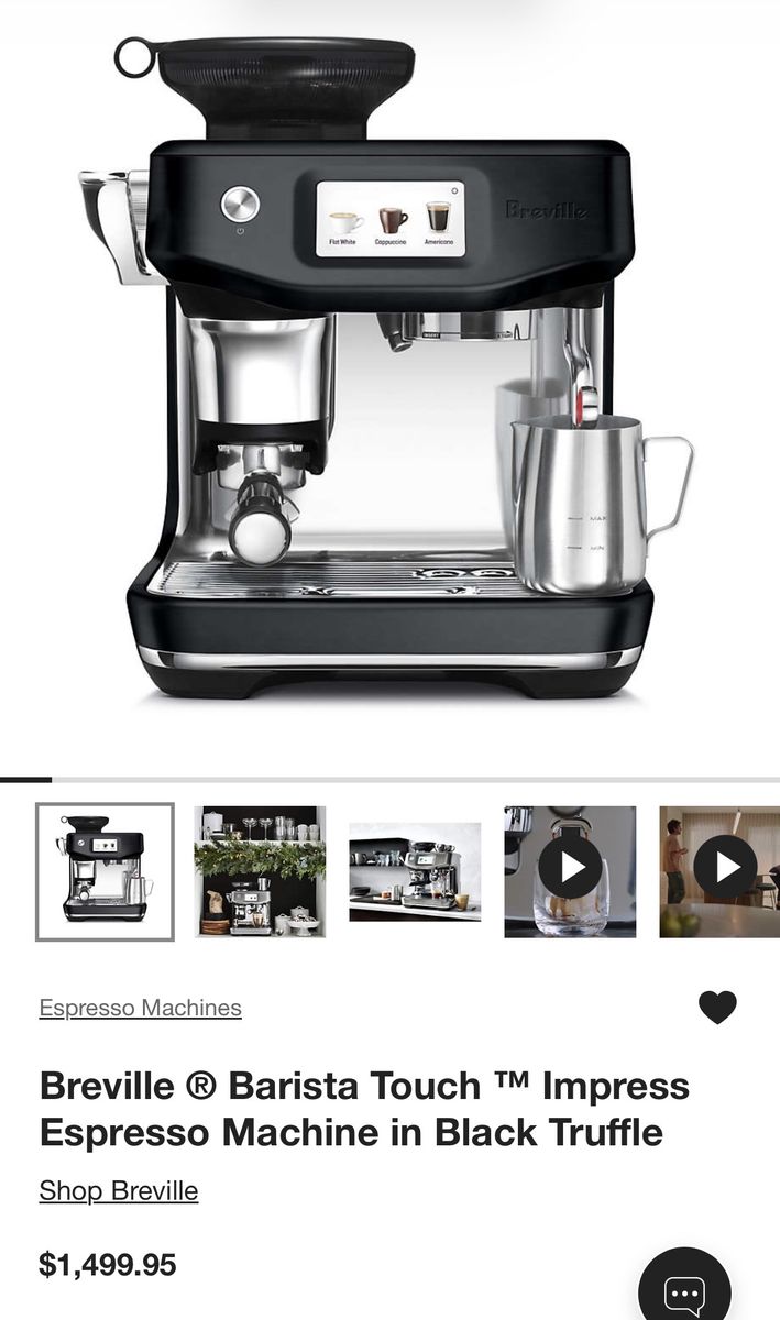 NEW IN BOX!! Breville Barista Touch Impress Espresso Machine - Black Truffle