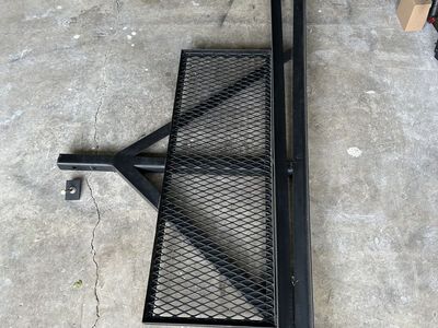Steel motorcycle hitch rack