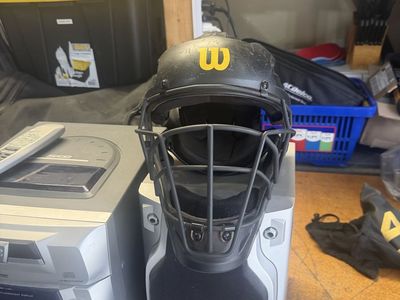 Wilson Black Umpire/ Catcher's Helmet with Titanium Mask and Padding