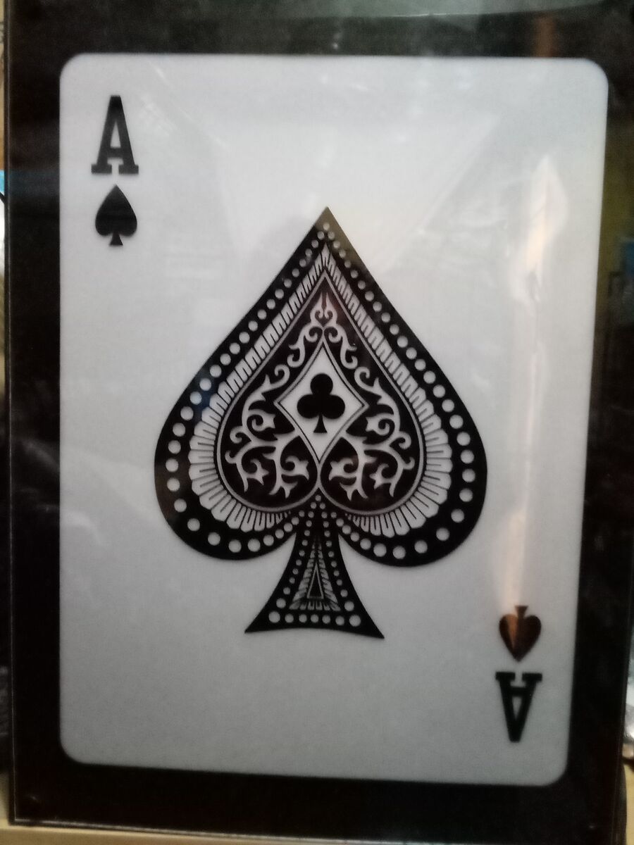 Face card, poker, light Large