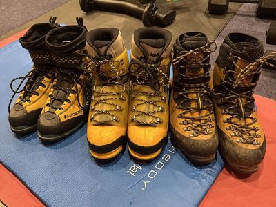 La sportiva and Koflach mountaineering boots