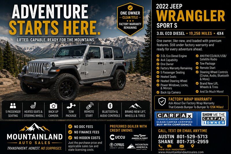 2022 Jeep Wrangler Unlimited Sport S