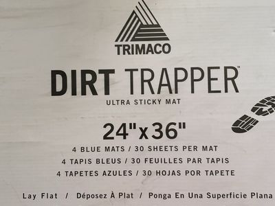 Trimaco Dirt Trapper Ultra Sticky Mat 24"x36" Blue