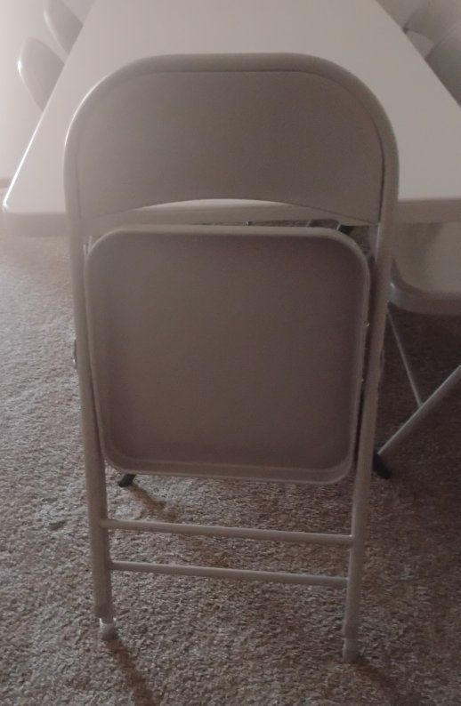 White Metal Folding Chair