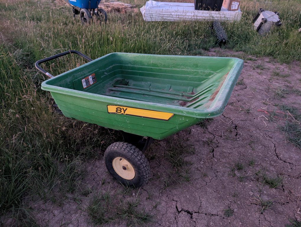 Yard utility trailer for riding mower