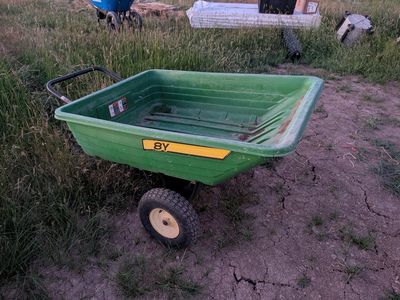 Yard utility trailer for riding mower