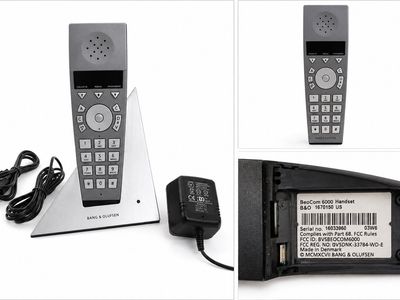 Bang & Olufsen BeoCom 6000 Cordless Telephone Handset with Base and Power Adapter