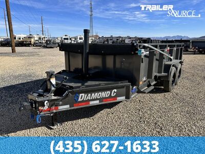 7x14 Diamond C LPT 208 Dump Trailer - 32" Sides - 18K GVWR - 18 Ply Tire Upgrade, Long Arm Tarp