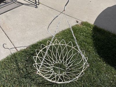 Vintage Wire Hanging Basket Planter