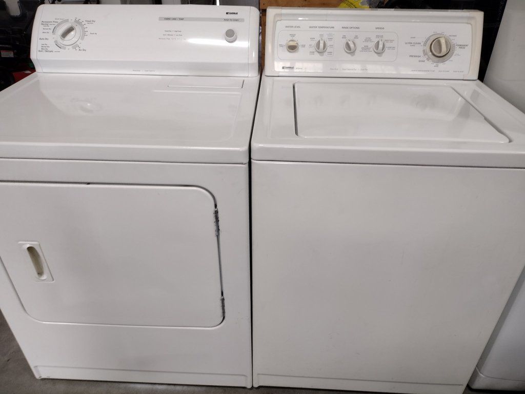 Estate Washer & Dryer Set - White, Top Load Washer, Electric Dryer