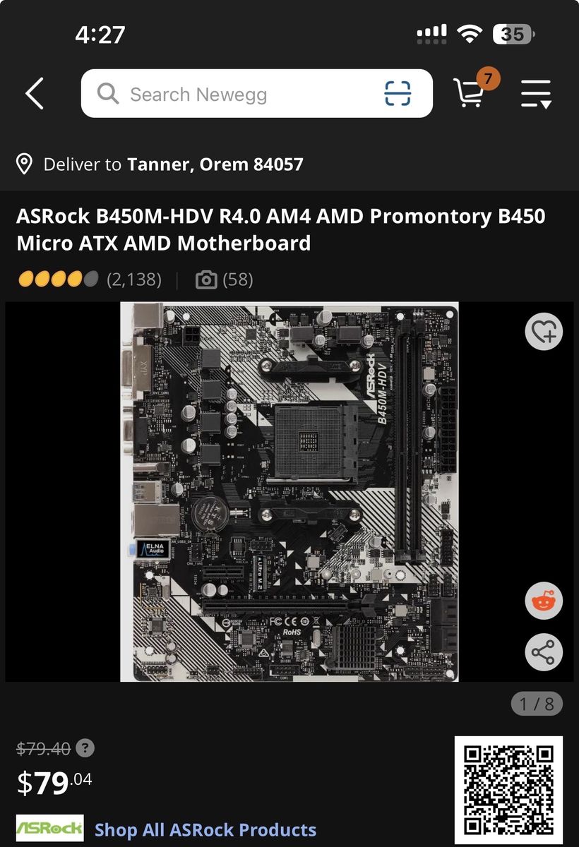 B450M Motherboard NEVER USED