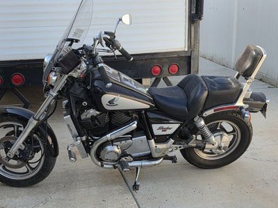 Used Honda Shadow 1100 Shadow Motorcycle - Black/Silver, Windshield, Passenger Backrest