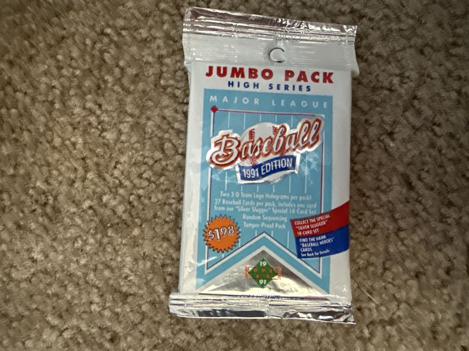 1991 Upper Deck Baseball High Series Jumbo Pack - Sealed