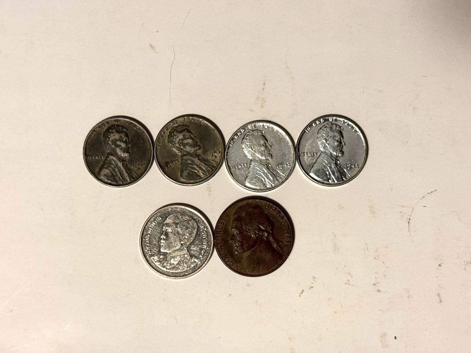 1943 Lincoln Wheat Steel Small Cent Penny and other Coins
