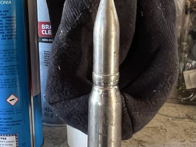 Large Caliber Polished Bullet Casing - Decorative Military Memorabilia