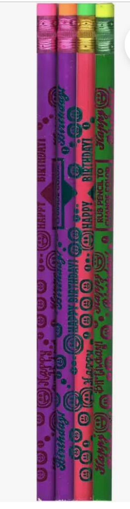 144 color changing Happy Birthday pencils, new