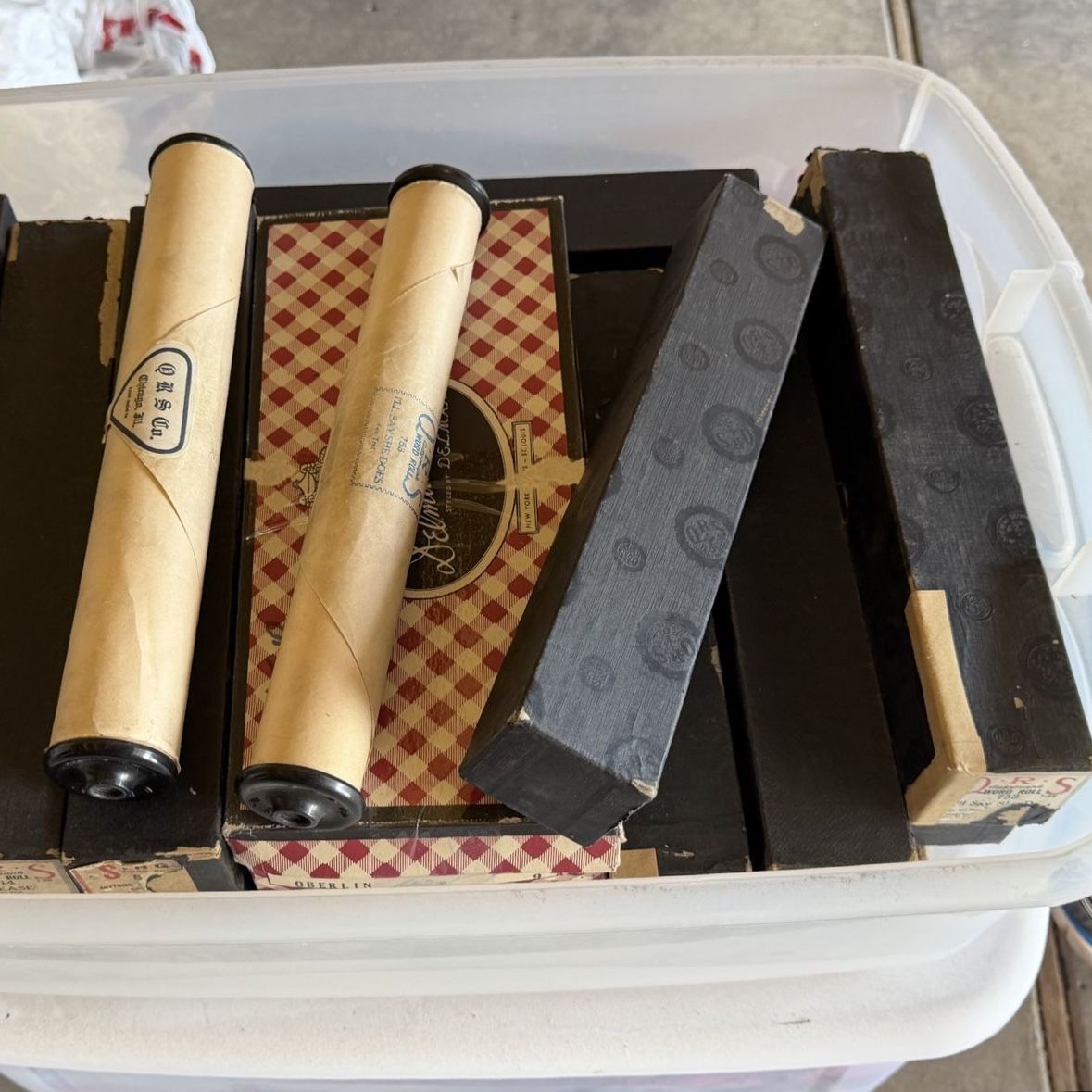 Antique piano rolls