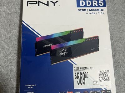 PNY 32GB (2x16GB) DDR5 6000MHz RAM