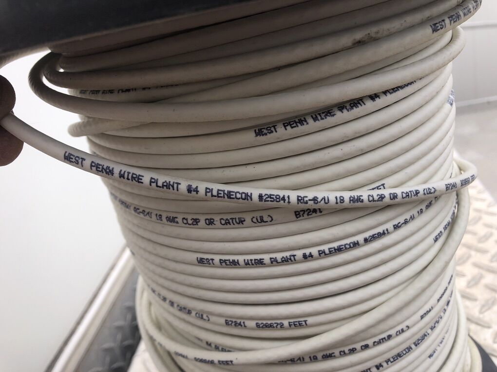 White RG6 Coaxial Cable