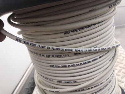 White RG6 Coaxial Cable