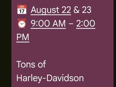 Huge Harley-Davidson Garage Sale - Clothing, Jackets & Gear