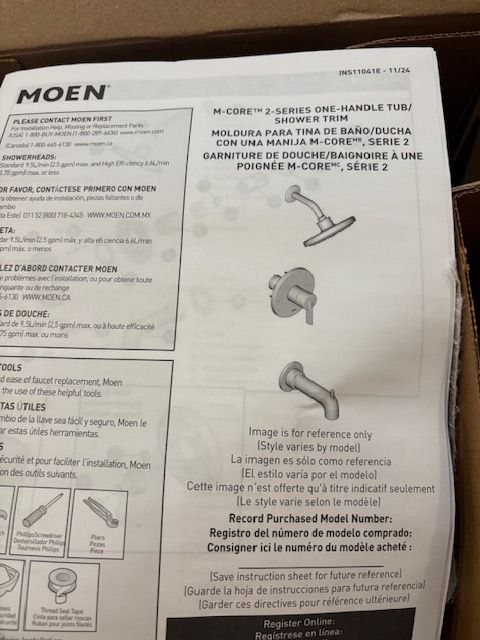Moen EVA Brushed Nickel Shower only trim