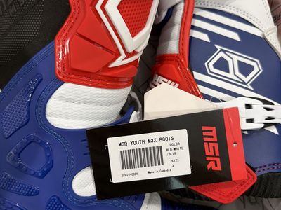 MSR dirt bike boots for kids
