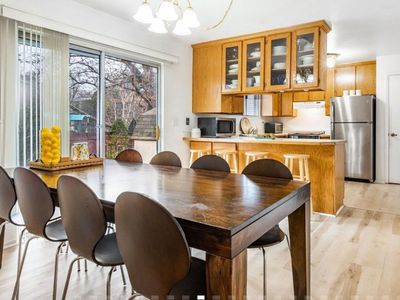 Walnut wood dining table