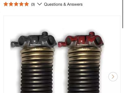 $40 LESS THAN HOME DEPOT! BRAND NEW Set of left and right 2” x 33” garage door torsion bar springs with gold color code