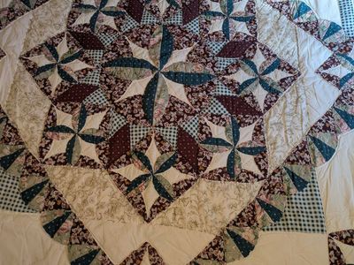 Queen size hand stitched quilt
