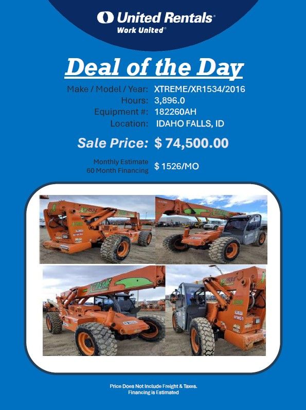 Fork lift Reach 15K 2016  3896 hrs Idaho Falls