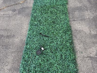Artificial Boxwood Greenery Wall Mat Fence Panel, 10' x 3.3' with Solar & Plug-in Lights
