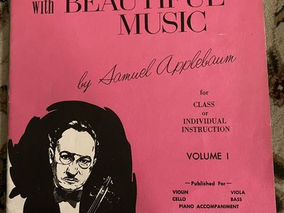 2 Vintage Violin Instructiontion Samuel Applebaum Building Technic with Beautiful Music Violin Vol 1 & Belwin String Building