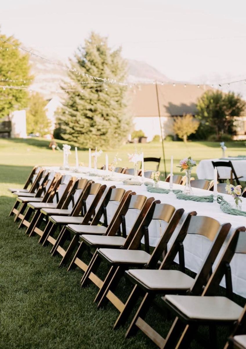 FOR SALE, Brown Wooden Rental Chairs
