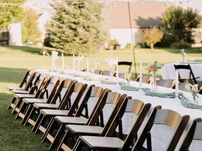 FOR SALE, Brown Wooden Rental Chairs