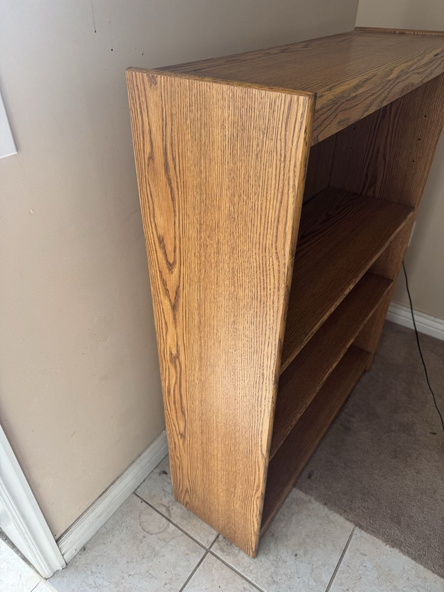 Oak shelf 4’ tall
