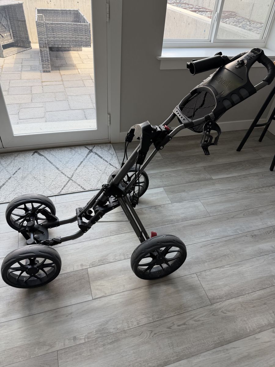 Golf Push Cart - Used, Good Condition, Umbrella & Cupholders