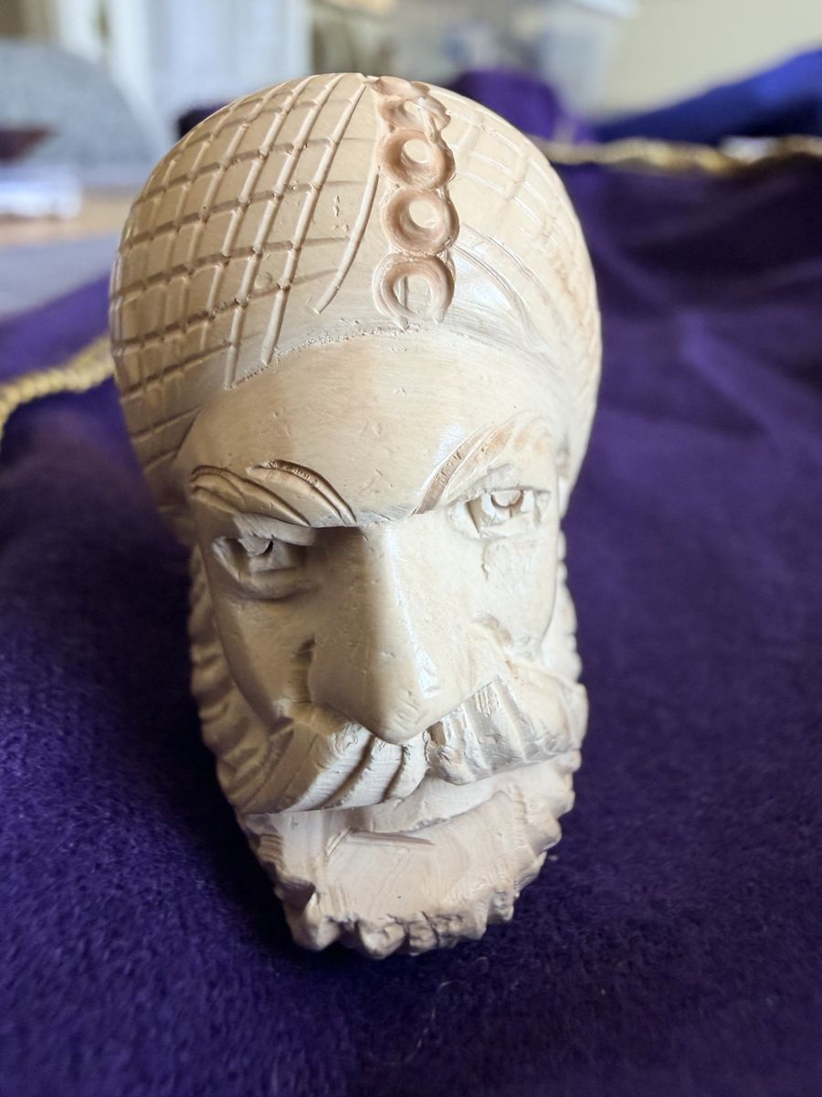 Vintage Intricate Hand-carved Turkish Sultan Block Meerschaum Pipe
