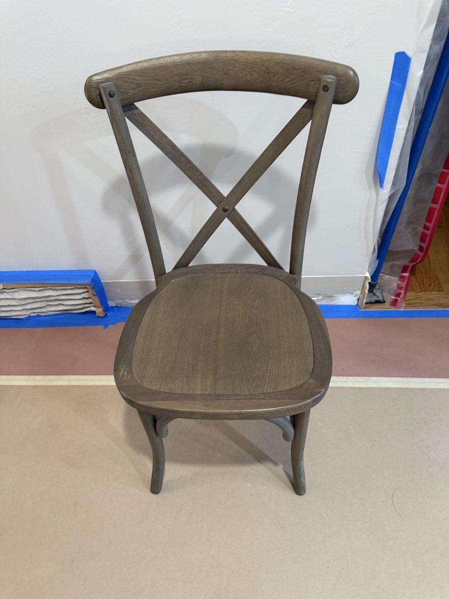 Wooden Cross Back Dining Chair