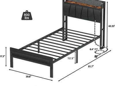 Twin Bed with Mattress