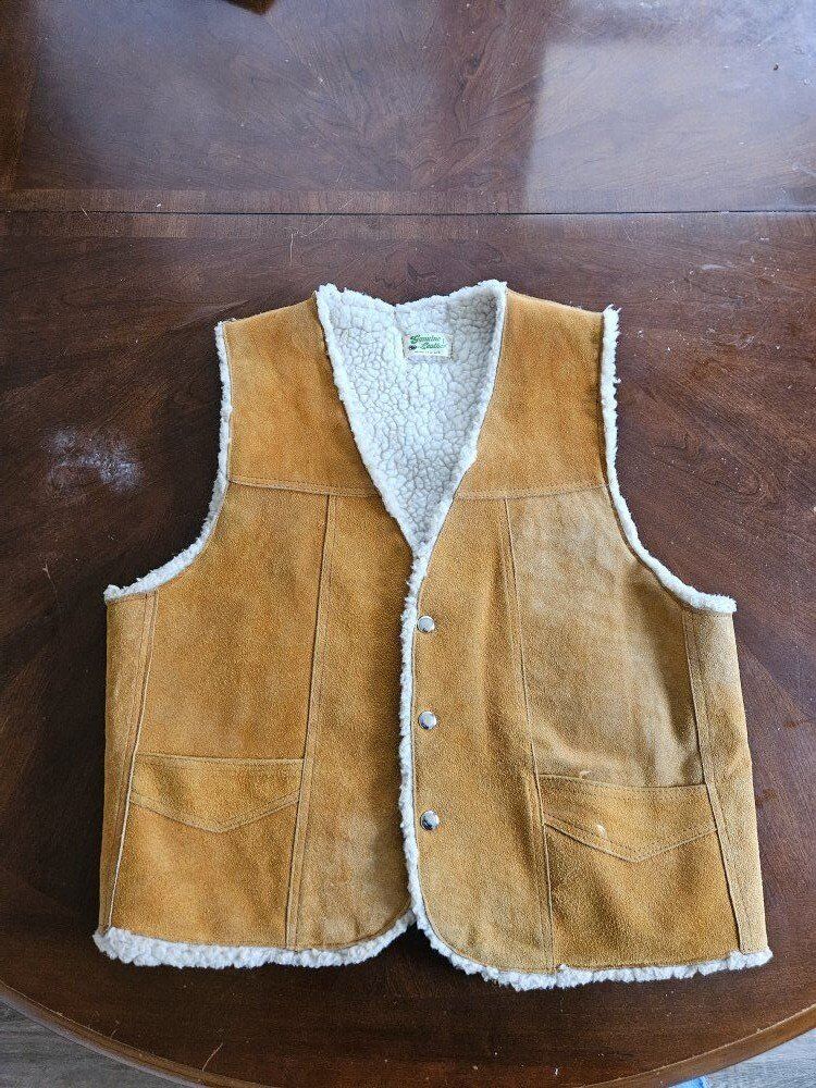 Vintage Suede and Sherpa Vest