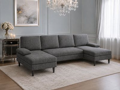 BRAND NEWGRAY U-SHAPED SECTIONAL SOFA