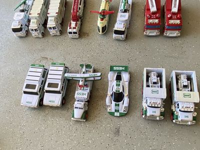 HESS Toy Truck and Racer Collection - 13 Piece Set (Trucks, Race Cars, Helicopters)