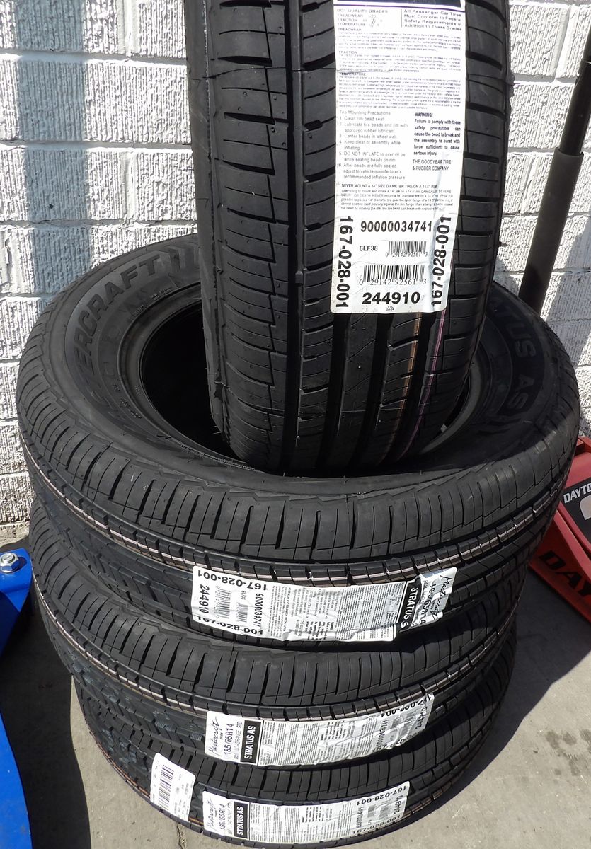 185/65R14 MATERCRAFT STRATUS A/S SET OF NEW TIRES 