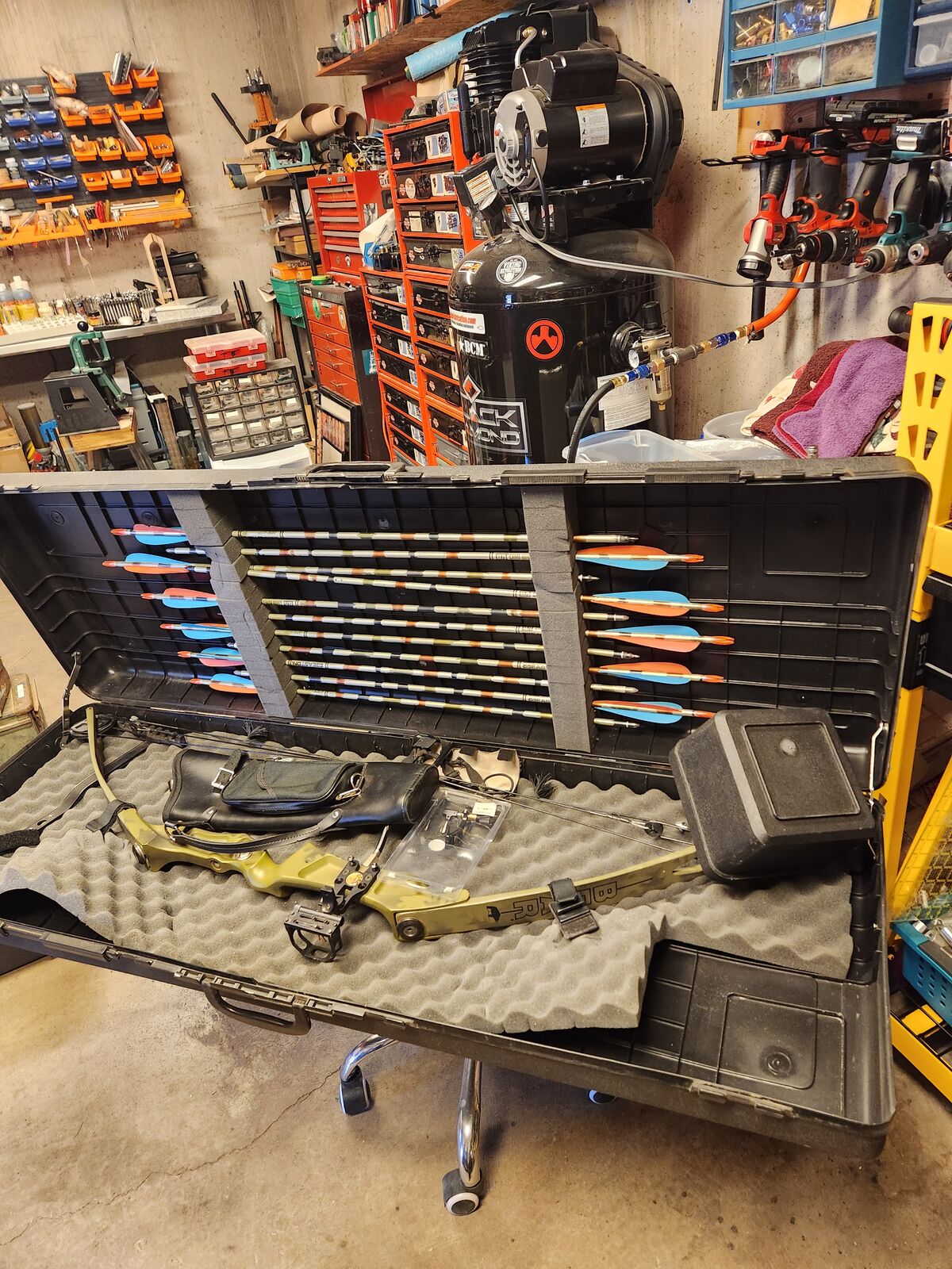 Bear Compound Bow and accessories