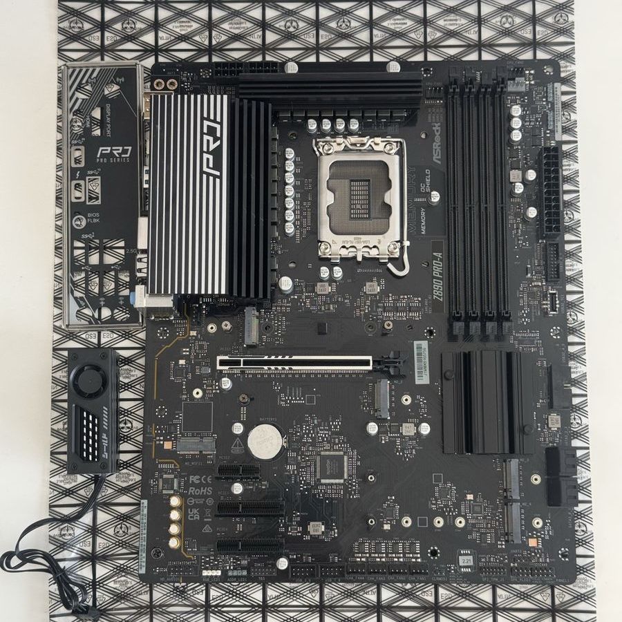 ASRock Z890 Pro-A Intel LGA 1851 ATX Motherboard with Fan-Cooled SSD Heatsink