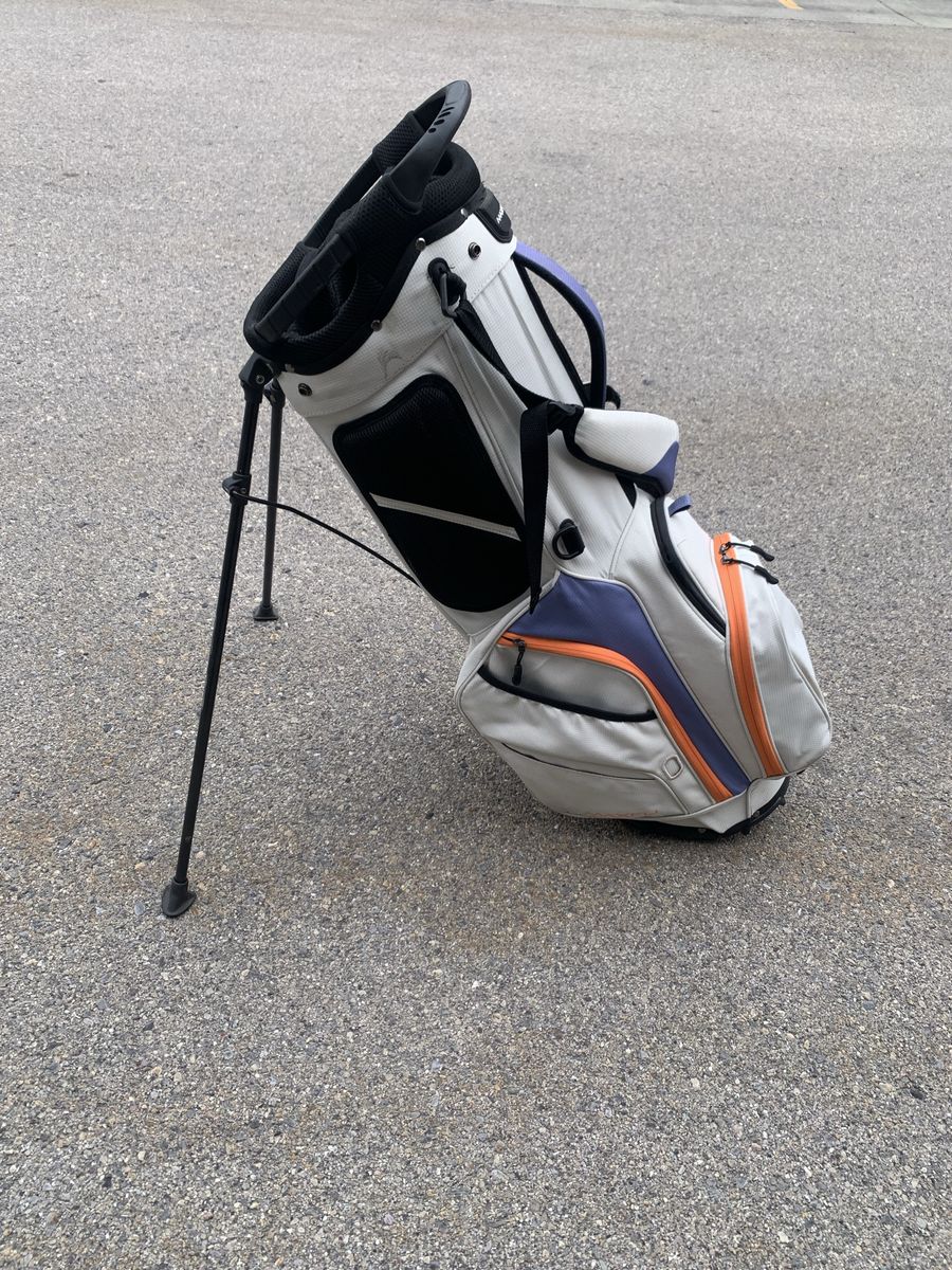 Maxfli Honors  Golf Club Stand Bag 14-Way Divider Beige/Orange/Black No R Cover