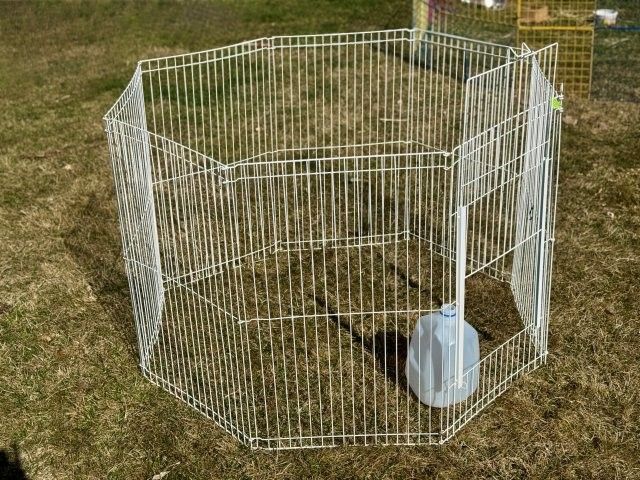 29"H White Pet Exercise/Playpen Pen
